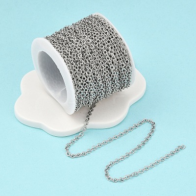 Tarnish Resistant 304 Stainless Steel Cable Chains CHS-R008-10-1