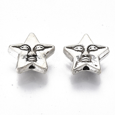 Tibetan Style Alloy Beads TIBE-R317-092AS-LF-1
