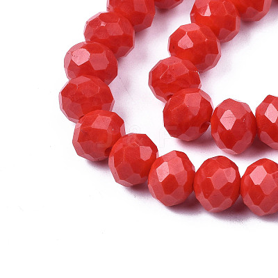 Opaque Solid Color Imitation Jade Glass Beads Strands EGLA-A044-P4mm-D22-1