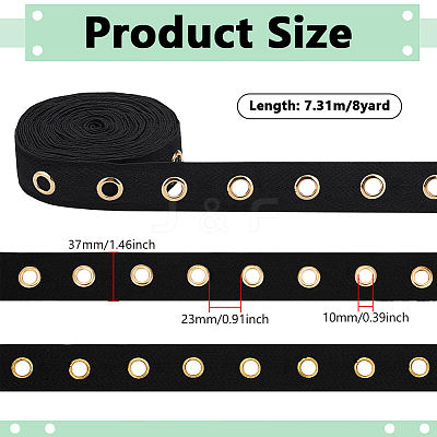 Cotton Herringbone Ribbons with Eyelet Rings OCOR-PH0005-36A-02-1