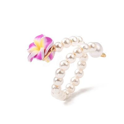 Handmade Polymer Clay Cuff Rings RJEW-JR00917-02-1