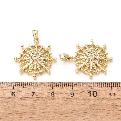 Brass Pave Cubic Zirconia Pendants KK-A304-29C-G-1