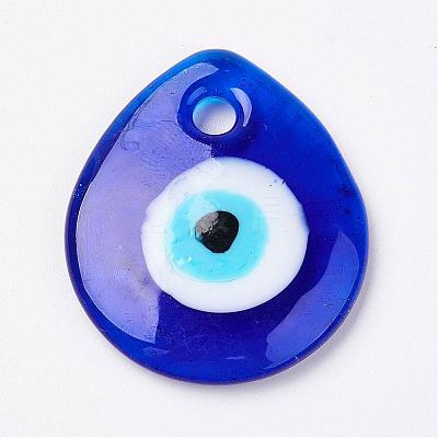 Handmade Lampwork Evil Eye Pendants LAMP-E106-01-1