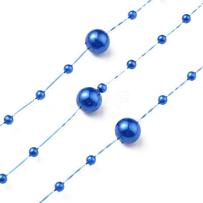 ABS Plastic Bead Garland Strand OCOR-WH0080-07D-1