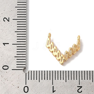 Brass Micro Pave Clear Cubic Zirconia Charms X-KK-M294-23G-1