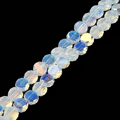 Transparent Electroplate Glass Beads Strands GLAA-Q099-I01-07-1