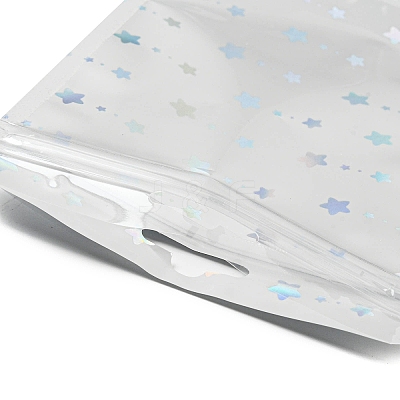 Rectangle Glitter Holographic Plastic Yin-yang Zip Top Gift Bags OPP-E004-01B-A02-1
