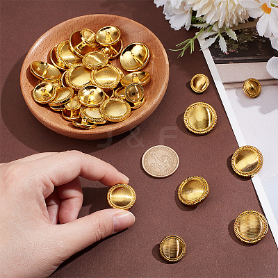 40Pc 5 Styles Alloy Buttons FIND-NB0005-78G-1