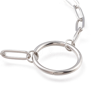 Tarnish Resistant 304 Stainless Steel Link Bracelets STAS-D152-03P-1