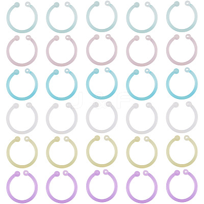 150Pcs 6 Colors Plastic Loose Leaf Book Binder Hinged Rings FIND-TA0010-54B-1