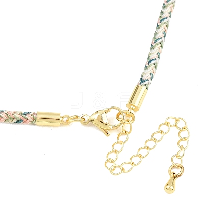 Braided Polycotton Cord Necklaces Making MAK-F038-B22-G-1