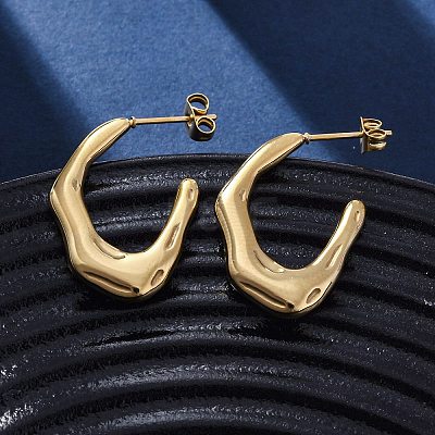 304 Stainless Steel Stud Earrings EJEW-B108-18G-1