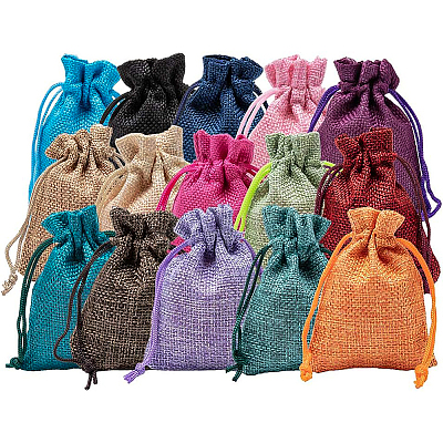 Burlap Packing Pouches Drawstring Bags ABAG-BC0001-12-1