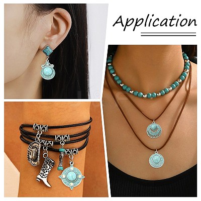 20Pcs 10 Styles Bohemia Styles Alloy & Acrylic Pendants FIND-CJ0005-70-1