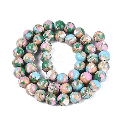 Assembled Synthetic Turquoise and Trochus Shell Beads Strands X-G-N369-02D-03-1