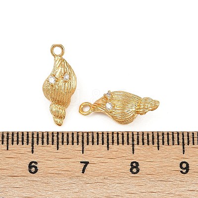 Ocean Theme Brass Micro Pave Cubic Zirconia Pendants KK-F902-08Q-G-1