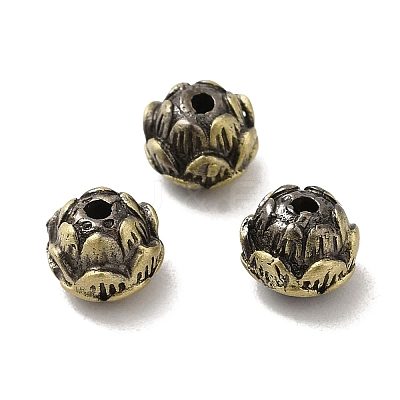 Tibetan Style Rack Plating Brass Beads KK-Q805-47AB-1