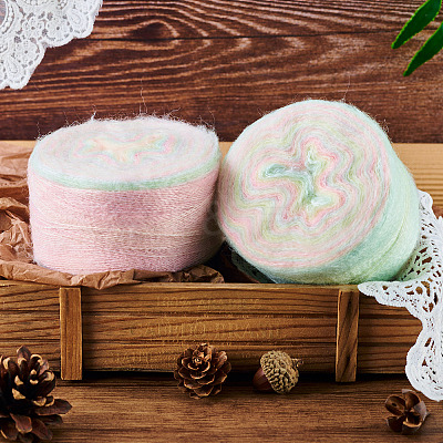 Segment Dyed Knitting Yarn DIY-TAC0033-03B-1