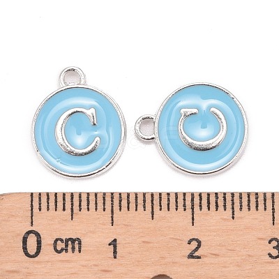 Platinum Plated Alloy Enamel Charms X-ENAM-S118-04C-P-1
