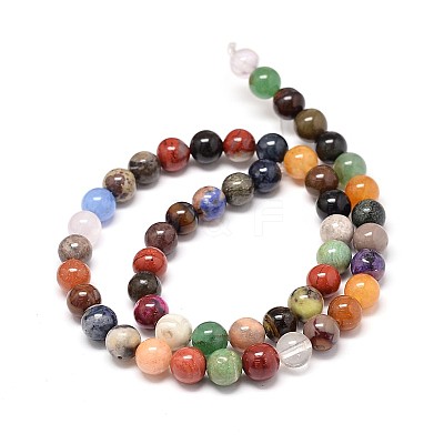 Natural Mixed Stone Bead Strands X-G-P075-31-10mm-1