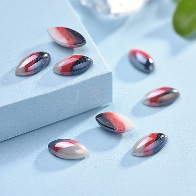 Opaque Glass Cabochons GGLA-S038-03D-5x10-1