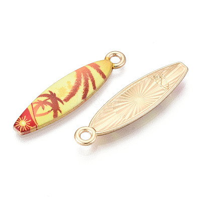 Alloy Enamel Pendants ENAM-T022-40KCG-1