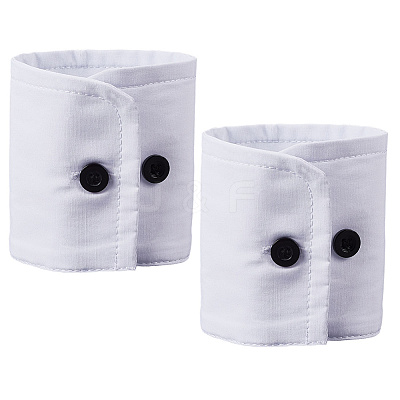 Removable Cotton Wrist Cuffs with Resin Button AJEW-WH20077-020A-1
