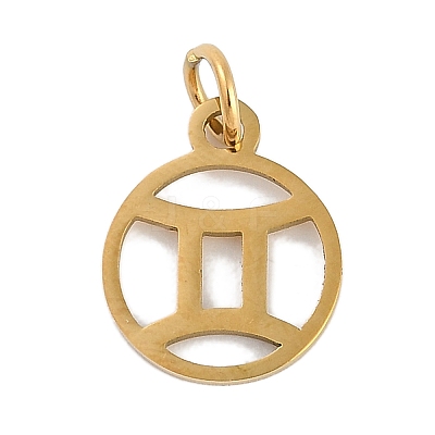Ion Plating(IP) 304 Stainless Steel Charms STAS-R135-05G-02-1