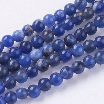 Natural Sodalite Beads Strands X-G-G515-4mm-07-1