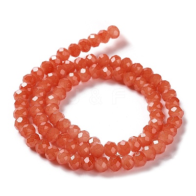 Baking Paint Imitation Jade Glass Bead Strands DGLA-A034-J8MM-A12-1