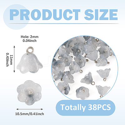 38Pcs Glass Charms GLAA-TADJ0001-19D-1