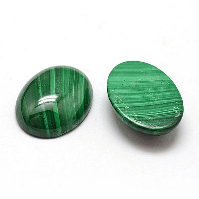 Oval Natural Malachite Cabochons G-O147-03G-1