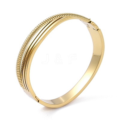 304 Stainless Steel Multi-layer Hinged Bangle for Women BJEW-M313-06G-1