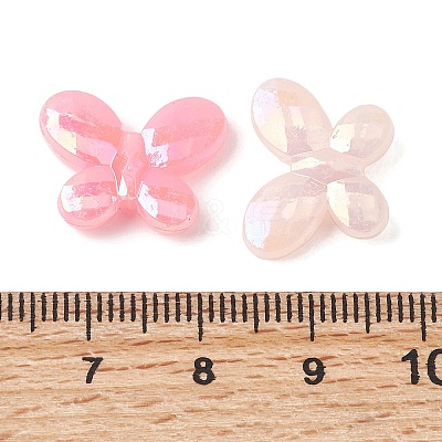 UV Plating Opaque Acrylic Beads OACR-G058-13B-1