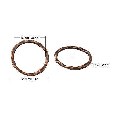 Tibetan Style Linking Rings PALLOY-A017-R-FF-1