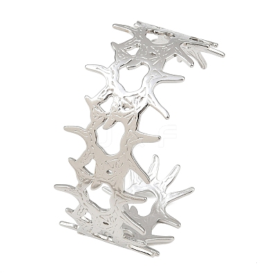 304 Stainless Steel Cuff Bangles for Women BJEW-P370-02P-1
