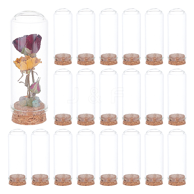 20Pcs Empty Glass Test Tubes AJEW-BC0006-87-1