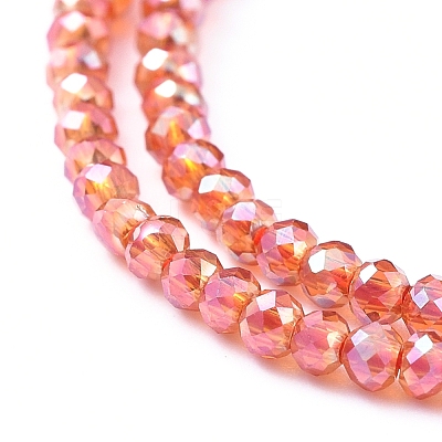 Electroplate Glass Beads Strands EGLA-F149-FR-01-1