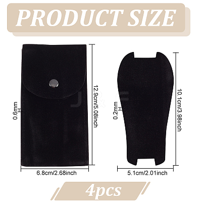 Portable Velvet Watch Pouches TP-WH0001-02C-1