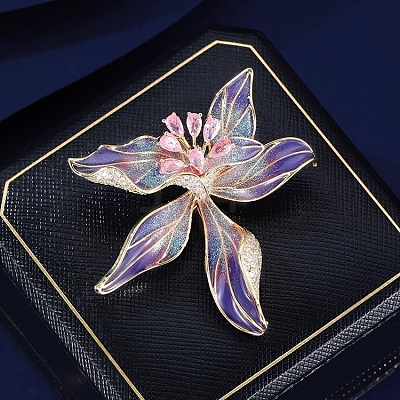 Iris Flower Enamel Pins PW-WGC4E38-01-1
