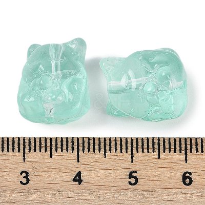 Transparent Spray Paint Glass Beads GLAA-H035-01F-1