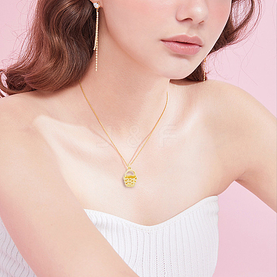 8Pcs 4 Styles Brass Pendants KK-BBC0023-02B-1
