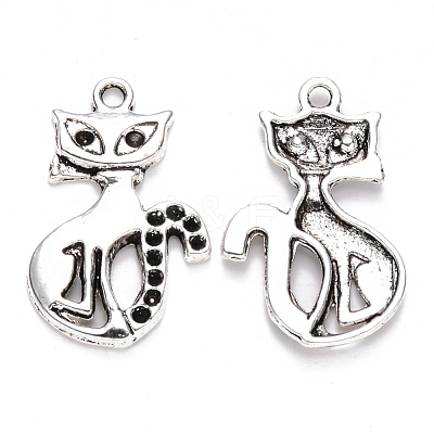Tibetan Style Alloy Pendant Rhinestone Settings TIBEP-S319-059AS-RS-1