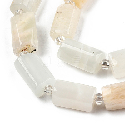Natural White Moonstone Beads Strands G-N327-06C-1