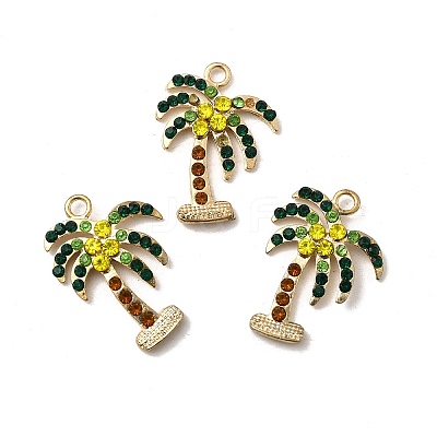 Alloy Rhinestone Pendants FIND-I051-03G-1