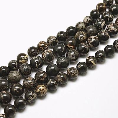 Round Natural Imperial Jasper Beads X-G-I122-6mm-11-1