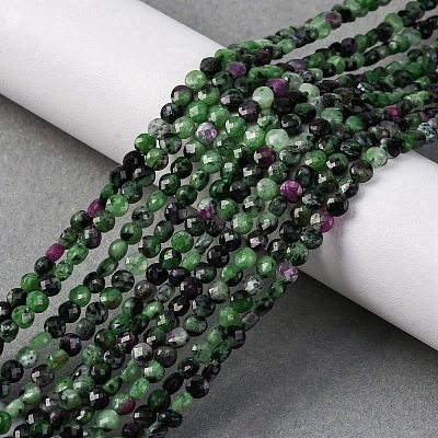 Natural Ruby in Zoisite Beads Strands G-F785-A01-01-1