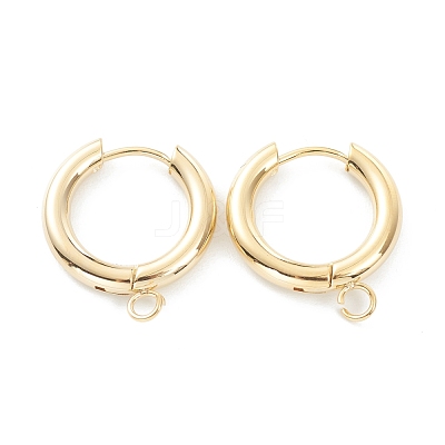 201 Stainless Steel Huggie Hoop Earring Findings STAS-P283-01E-G-1