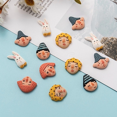 Opaque Resin Cabochons CRES-CJ0001-23-1