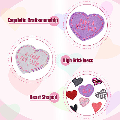 8Pcs 8 Styles Computerized Embroidery Cloth Patches PATC-TA0001-38A-1
